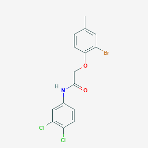 molecular formula C15H12BrCl2NO2 B3741124 2-(2-bromo-4-methylphenoxy)-N-(3,4-dichlorophenyl)acetamide 