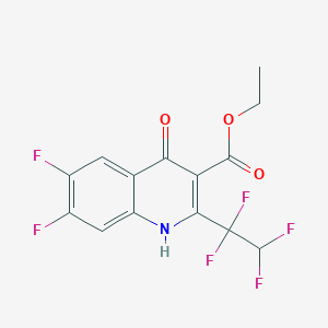 molecular formula C14H9F6NO3 B3741131 ethyl 6,7-difluoro-4-oxo-2-(1,1,2,2-tetrafluoroethyl)-1,4-dihydro-3-quinolinecarboxylate 