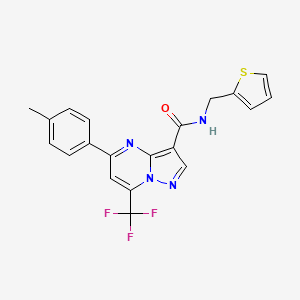 molecular formula C20H15F3N4OS B3741155 5-(4-methylphenyl)-N-(2-thienylmethyl)-7-(trifluoromethyl)pyrazolo[1,5-a]pyrimidine-3-carboxamide 