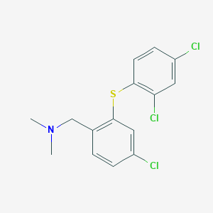 N-{4-chloro-2-[(2,4-dichlorophenyl)sulfanyl]benzyl}-N,N-dimethylamine