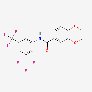 molecular formula C17H11F6NO3 B3741165 N-[3,5-bis(trifluoromethyl)phenyl]-2,3-dihydro-1,4-benzodioxine-6-carboxamide 