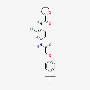 molecular formula C23H23ClN2O4 B3741167 N-(4-{[(4-tert-butylphenoxy)acetyl]amino}-2-chlorophenyl)-2-furamide 