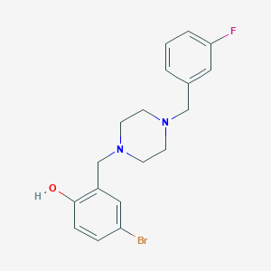 molecular formula C18H20BrFN2O B3741174 4-bromo-2-{[4-(3-fluorobenzyl)-1-piperazinyl]methyl}phenol 