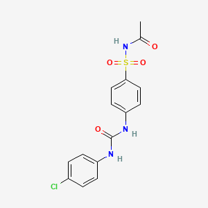 molecular formula C15H14ClN3O4S B3741175 N-{[4-({[(4-chlorophenyl)amino]carbonyl}amino)phenyl]sulfonyl}acetamide 