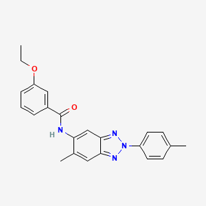 molecular formula C23H22N4O2 B3741189 3-ethoxy-N-[6-methyl-2-(4-methylphenyl)-2H-1,2,3-benzotriazol-5-yl]benzamide 