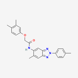 2-(3,4-dimethylphenoxy)-N-[6-methyl-2-(4-methylphenyl)-2H-1,2,3-benzotriazol-5-yl]acetamide