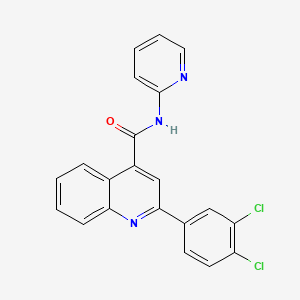 2-(3,4-dichlorophenyl)-N-2-pyridinyl-4-quinolinecarboxamide