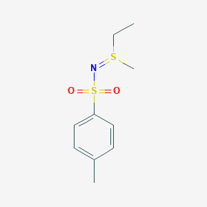 molecular formula C10H15NO2S2 B374121 N-[ethyl(methyl)-lambda~4~-sulfanylidene]-4-methylbenzenesulfonamide 