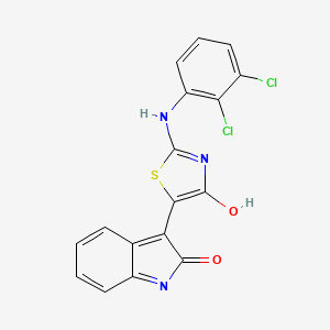 molecular formula C17H9Cl2N3O2S B3741229 3-[2-[(2,3-dichlorophenyl)amino]-4-oxo-1,3-thiazol-5(4H)-ylidene]-1,3-dihydro-2H-indol-2-one CAS No. 6101-71-9