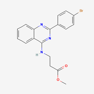 molecular formula C18H16BrN3O2 B3741239 methyl N-[2-(4-bromophenyl)-4-quinazolinyl]-beta-alaninate 