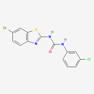 molecular formula C14H9BrClN3OS B3741271 N-(6-bromo-1,3-benzothiazol-2-yl)-N'-(3-chlorophenyl)urea 