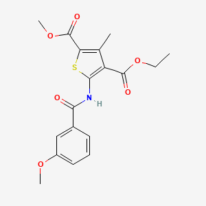 molecular formula C18H19NO6S B3741295 4-ethyl 2-methyl 5-[(3-methoxybenzoyl)amino]-3-methyl-2,4-thiophenedicarboxylate 