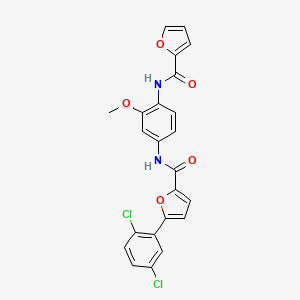 molecular formula C23H16Cl2N2O5 B3741307 5-(2,5-dichlorophenyl)-N-[4-(2-furoylamino)-3-methoxyphenyl]-2-furamide 