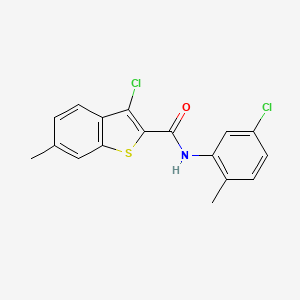 molecular formula C17H13Cl2NOS B3741312 3-chloro-N-(5-chloro-2-methylphenyl)-6-methyl-1-benzothiophene-2-carboxamide 