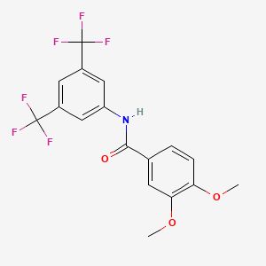 molecular formula C17H13F6NO3 B3741315 N-[3,5-bis(trifluoromethyl)phenyl]-3,4-dimethoxybenzamide 