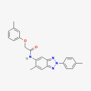 N-[6-methyl-2-(4-methylphenyl)-2H-1,2,3-benzotriazol-5-yl]-2-(3-methylphenoxy)acetamide