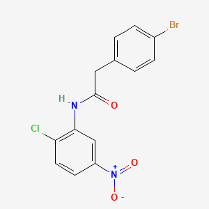 molecular formula C14H10BrClN2O3 B3741334 2-(4-bromophenyl)-N-(2-chloro-5-nitrophenyl)acetamide 