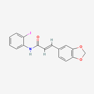 molecular formula C16H12INO3 B3741340 3-(1,3-benzodioxol-5-yl)-N-(2-iodophenyl)acrylamide 