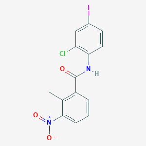 molecular formula C14H10ClIN2O3 B3741380 N-(2-chloro-4-iodophenyl)-2-methyl-3-nitrobenzamide 