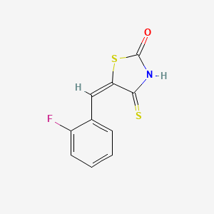molecular formula C10H6FNOS2 B3741386 5-(2-fluorobenzylidene)-4-thioxo-1,3-thiazolidin-2-one 