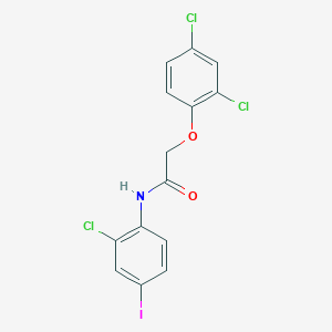 molecular formula C14H9Cl3INO2 B3741393 N-(2-chloro-4-iodophenyl)-2-(2,4-dichlorophenoxy)acetamide 