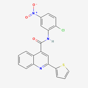 molecular formula C20H12ClN3O3S B3741396 N-(2-chloro-5-nitrophenyl)-2-(2-thienyl)-4-quinolinecarboxamide 