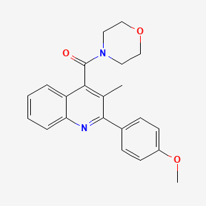 molecular formula C22H22N2O3 B3741397 2-(4-methoxyphenyl)-3-methyl-4-(4-morpholinylcarbonyl)quinoline 