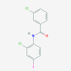 molecular formula C13H8Cl2INO B3741401 3-chloro-N-(2-chloro-4-iodophenyl)benzamide CAS No. 6109-72-4