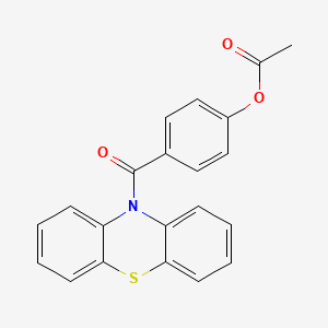 molecular formula C21H15NO3S B3741408 4-(10H-phenothiazin-10-ylcarbonyl)phenyl acetate 