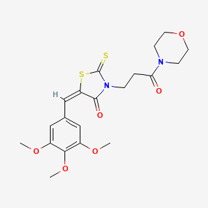 molecular formula C20H24N2O6S2 B3741416 3-[3-(4-morpholinyl)-3-oxopropyl]-2-thioxo-5-(3,4,5-trimethoxybenzylidene)-1,3-thiazolidin-4-one 