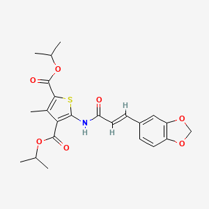 molecular formula C23H25NO7S B3741419 diisopropyl 5-{[3-(1,3-benzodioxol-5-yl)acryloyl]amino}-3-methyl-2,4-thiophenedicarboxylate 