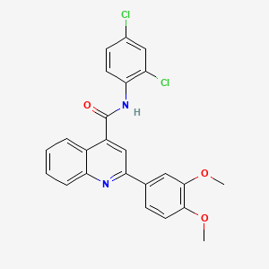molecular formula C24H18Cl2N2O3 B3741425 N-(2,4-dichlorophenyl)-2-(3,4-dimethoxyphenyl)-4-quinolinecarboxamide 