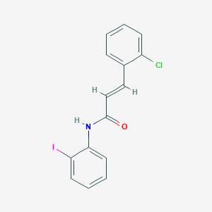 molecular formula C15H11ClINO B3741436 3-(2-chlorophenyl)-N-(2-iodophenyl)acrylamide 