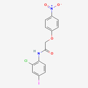 molecular formula C14H10ClIN2O4 B3741459 N-(2-chloro-4-iodophenyl)-2-(4-nitrophenoxy)acetamide 