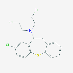 molecular formula C18H18Cl3NS B374147 N-(8-chloro-10,11-dihydrodibenzo[b,f]thiepin-10-yl)-N,N-bis(2-chloroethyl)amine 