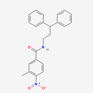 molecular formula C23H22N2O3 B3741471 N-(3,3-diphenylpropyl)-3-methyl-4-nitrobenzamide 
