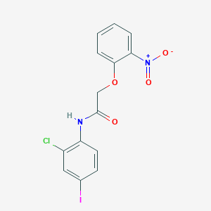 molecular formula C14H10ClIN2O4 B3741475 N-(2-chloro-4-iodophenyl)-2-(2-nitrophenoxy)acetamide 