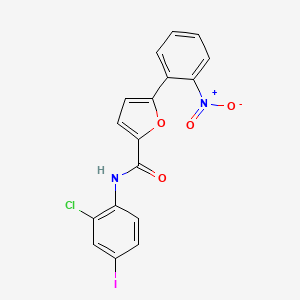molecular formula C17H10ClIN2O4 B3741491 N-(2-chloro-4-iodophenyl)-5-(2-nitrophenyl)-2-furamide 