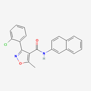 molecular formula C21H15ClN2O2 B3741497 3-(2-chlorophenyl)-5-methyl-N-2-naphthyl-4-isoxazolecarboxamide 