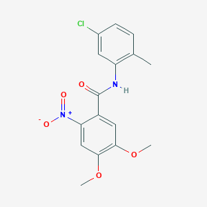 molecular formula C16H15ClN2O5 B3741517 N-(5-chloro-2-methylphenyl)-4,5-dimethoxy-2-nitrobenzamide 