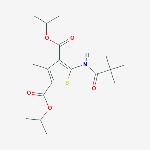 molecular formula C18H27NO5S B3741522 diisopropyl 5-[(2,2-dimethylpropanoyl)amino]-3-methyl-2,4-thiophenedicarboxylate 