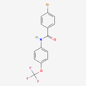 molecular formula C14H9BrF3NO2 B3741526 4-bromo-N-[4-(trifluoromethoxy)phenyl]benzamide 