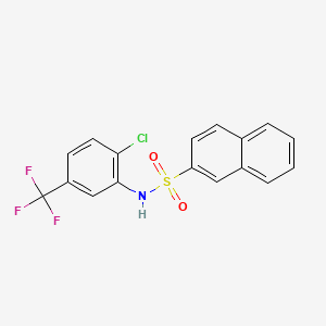 molecular formula C17H11ClF3NO2S B3741544 N-[2-chloro-5-(trifluoromethyl)phenyl]-2-naphthalenesulfonamide 