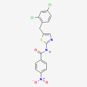 molecular formula C17H11Cl2N3O3S B3741549 N-[5-(2,4-dichlorobenzyl)-1,3-thiazol-2-yl]-4-nitrobenzamide 