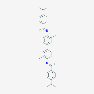 molecular formula C34H36N2 B374155 3,3'-dimethyl-N,N'-bis{(E)-[4-(propan-2-yl)phenyl]methylidene}biphenyl-4,4'-diamine 