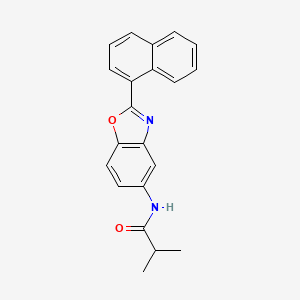 molecular formula C21H18N2O2 B3741560 2-methyl-N-[2-(1-naphthyl)-1,3-benzoxazol-5-yl]propanamide 
