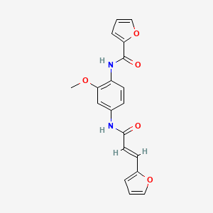 molecular formula C19H16N2O5 B3741568 N-(4-{[3-(2-furyl)acryloyl]amino}-2-methoxyphenyl)-2-furamide 