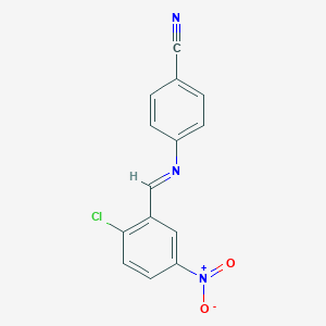 molecular formula C14H8ClN3O2 B374158 4-[(2-Chloro-5-nitrobenzylidene)amino]benzonitrile 