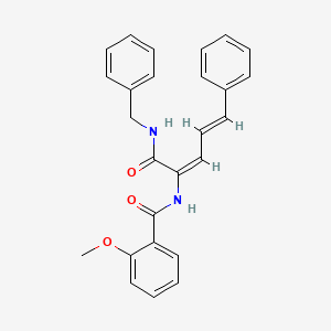 molecular formula C26H24N2O3 B3741584 N-{1-[(benzylamino)carbonyl]-4-phenyl-1,3-butadien-1-yl}-2-methoxybenzamide 