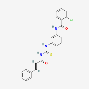 molecular formula C23H18ClN3O2S B3741588 2-chloro-N-(3-{[(cinnamoylamino)carbonothioyl]amino}phenyl)benzamide 